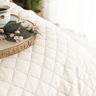 Narzuta dekoracyjna MOLLY 170x210cm pikowana strukuralna kremowa