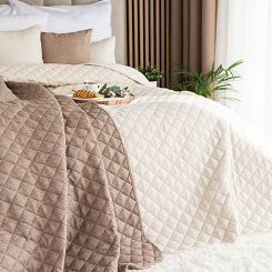 Narzuta dekoracyjna MOLLY 170x210cm pikowana strukuralna kremowa