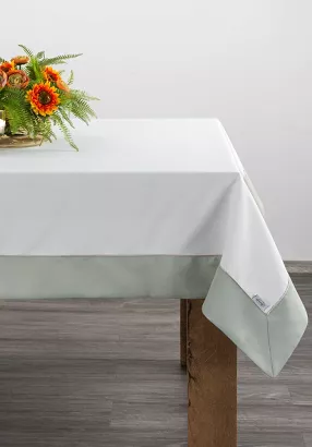 Obrus dekoracyjny SYLVIA 140x180 Eurofirany naturalny z kryzą i lamówką 