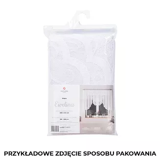 Firanka żakardowa gotowa na żabki EWELINA 400x160 biała