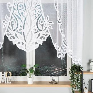 Firanka żakardowa gotowa na żabki POLA 250x130 biała