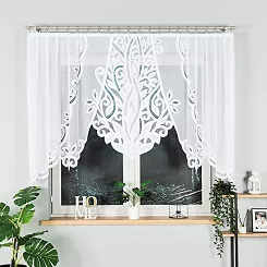 Firanka żakardowa gotowa na żabki POLA 250x130 biała