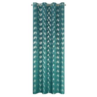 Zasłona gotowa na przelotkach CHILL 140x250 Eurofirany turkusowy/srebrny