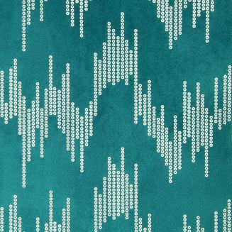 Zasłona gotowa na przelotkach CHILL 140x250 Eurofirany turkusowy/srebrny