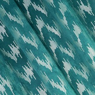 Zasłona gotowa na przelotkach CHILL 140x250 Eurofirany turkusowy/srebrny