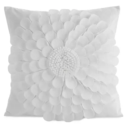 Poszewka dekoracyjna FLORES2 45x45 Eurofirany kremowa kwiat 3D