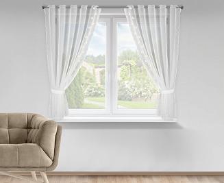 Firana gotowa na taśmie BELLIS 140x180 Eurofirany biały