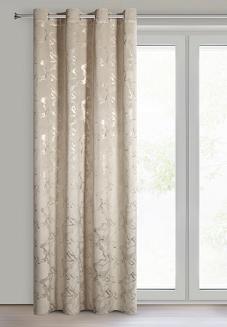 Zasłona gotowa na przelotkach RAJA 140x250 Eurofirany beżowy