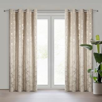 Zasłona gotowa na przelotkach RAJA 140x250 Eurofirany beżowy