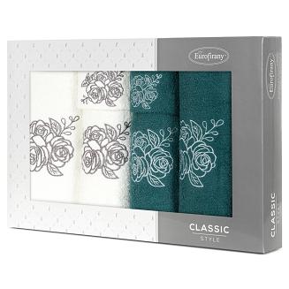 Komplet ręczników 6 cz. ROSALIA 30x50 Eurofirany ciemnozielony