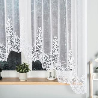 Firanka żakardowa gotowa na żabki BERENIKA 300x170 biała