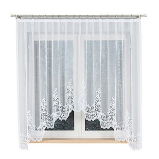 Firanka żakardowa gotowa na żabki BERENIKA 300x170 biała