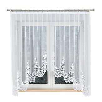 Firanka żakardowa gotowa na żabki BERENIKA 300x170 biała