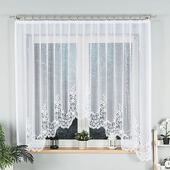 Firanka żakardowa gotowa na żabki BERENIKA 300x170 biała