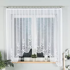 Firanka żakardowa gotowa na żabki BERENIKA 300x170 biała