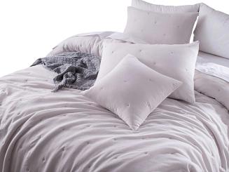 Poszewka fakturowana struktura do narzuty Dotta 45x45 kaszmirowa z haftem kropek