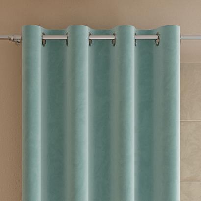 Zasłona gotowa na przelotkach VELVI 140x240 miętowa