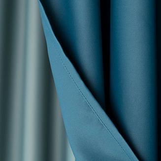 Zasłona gotowa typu blackout na przelotkach DONA 140x 250 petrolowa