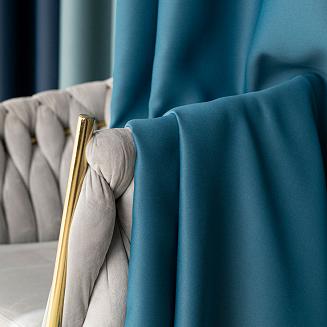 Zasłona gotowa typu blackout na przelotkach DONA 140x 250 petrolowa