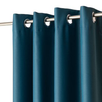 Zasłona gotowa typu blackout na przelotkach DONA 140x250 petrolowa