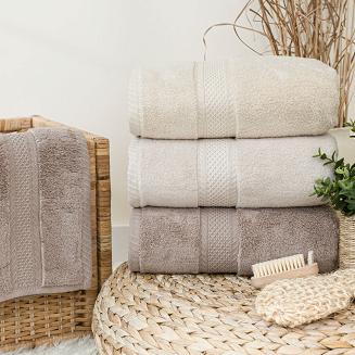 Ręcznik bawełniany RODOS 50x90 ciemnokremowy