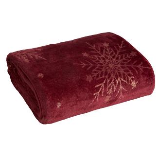 Koc świąteczny KOC27 150x200 Eurofirany bordowy