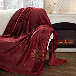 Koc świąteczny KOC27 150x200 Eurofirany bordowy