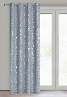 Zasłona gotowa na przelotkach SOLANA 140x250 Eurofirany niebieski