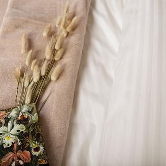 Poszewka satyna bawełniana adamaszek 40x40 kremowa