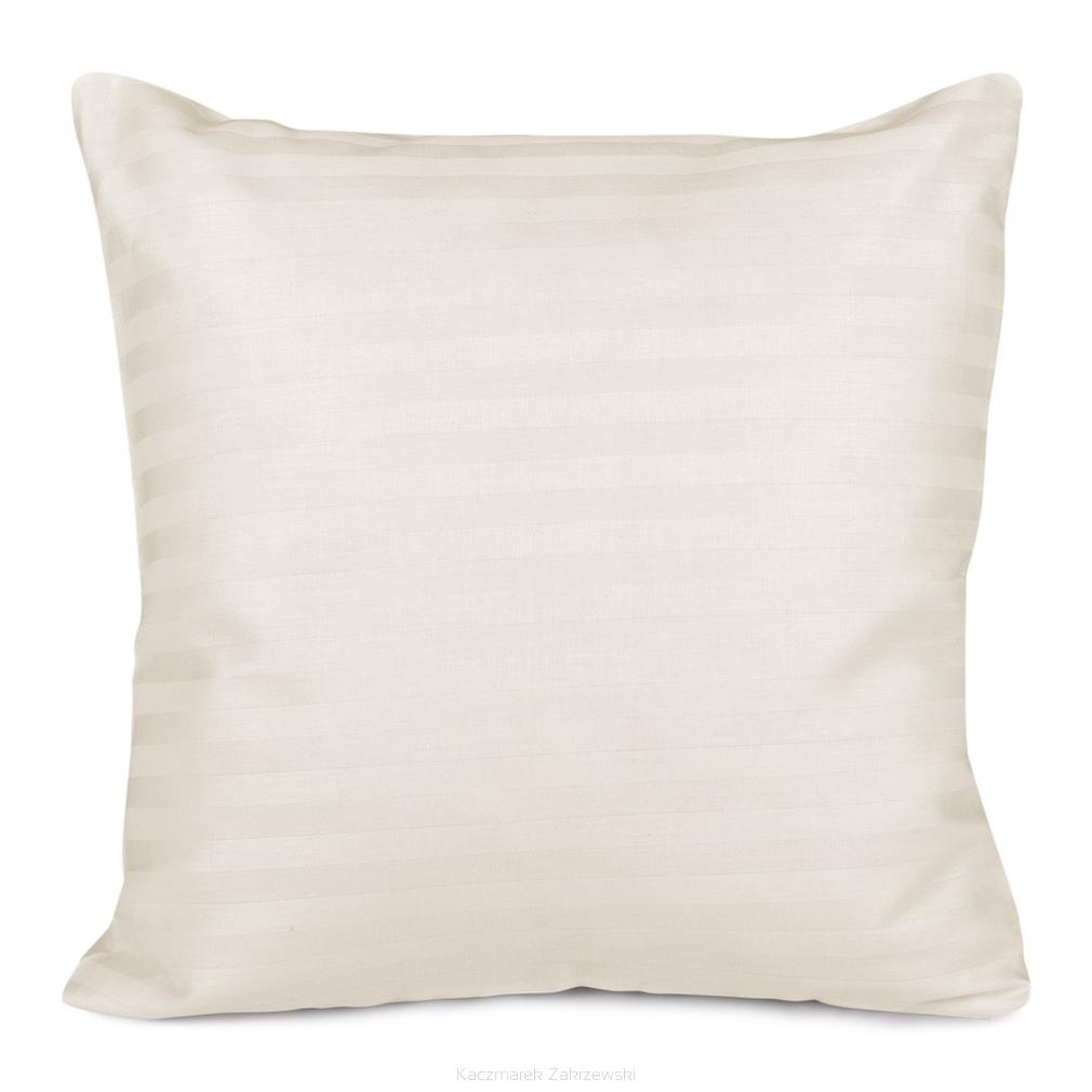 Poszewka satyna bawełniana adamaszek 40x40 kremowa