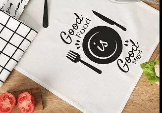 GOOD FOOD GOOD MOOD Komplet 3 ścierek kuchennych, rozmiar 40x60cm S00014/SCI/001/040060/1