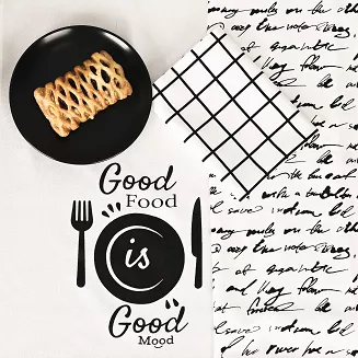 GOOD FOOD GOOD MOOD Komplet 3 ścierek kuchennych, rozmiar 40x60cm S00014/SCI/001/040060/1