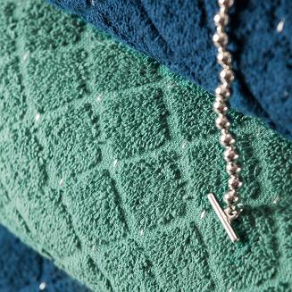 Ręcznik bawełniany OLIWIER 50x90 geometryczny wzór szmaragdowy