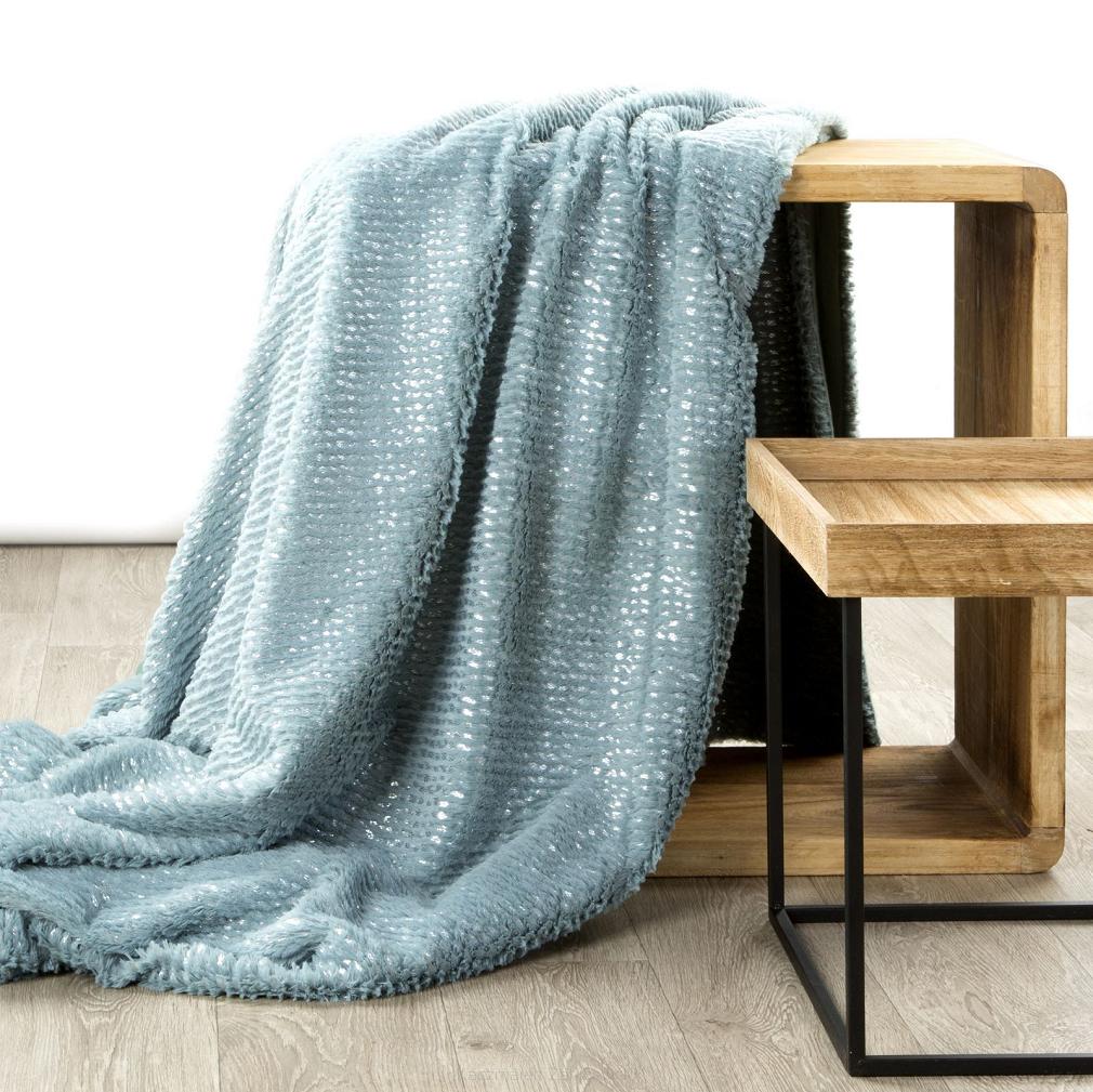 Koc narzuta HAVANA 220x240 Design91 miętowy/srebrny