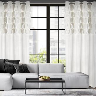 Zasłona gotowa na przelotkach AURA 140x250 Eurofirany biały