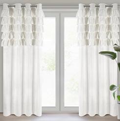 Zasłona gotowa na przelotkach AURA 140x250 Eurofirany biały