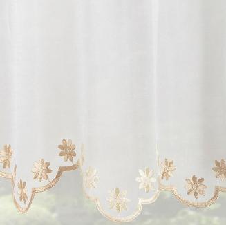 Firana gotowa na taśmie WIKTORIA 400x160 Eurofirany biały/złoty