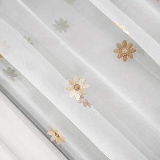 Firana gotowa na taśmie WIKTORIA 400x160 Eurofirany biały/złoty