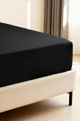 Prześcieradło bambusowe z gumką 200x220 czarne