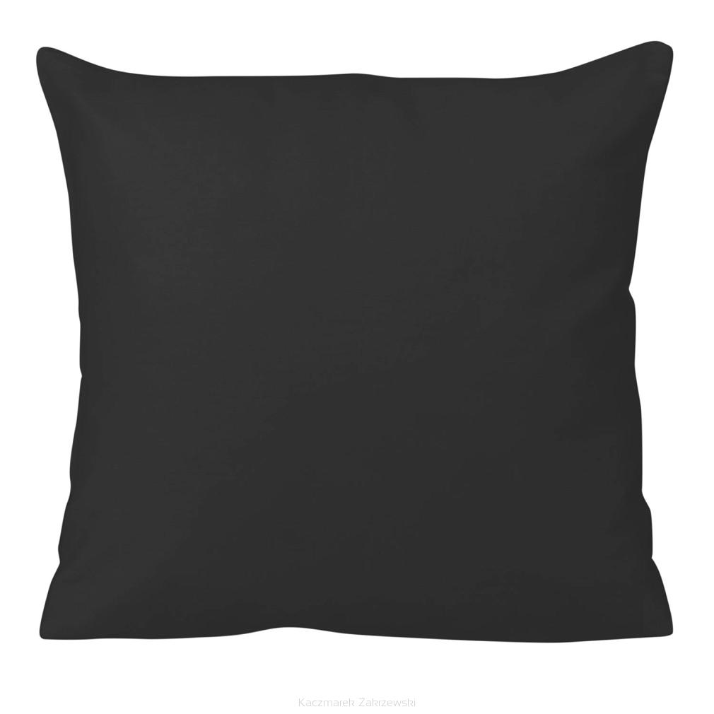 Poszewka satyna bawełniana 40x40 jednobarwna czarna