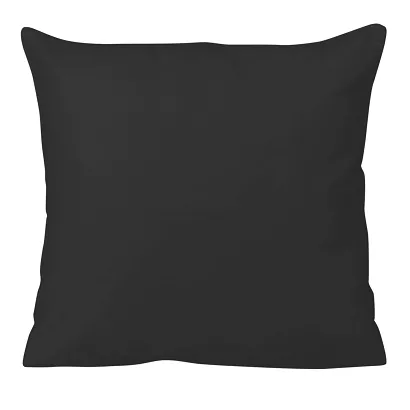 Poszewka satyna bawełniana 40x40 jednobarwna czarna