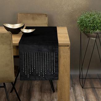 Obrus dekoracyjny ROYAL 35x220 Eurofirany czarny