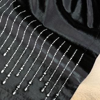 Obrus dekoracyjny ROYAL 35x220 Eurofirany czarny