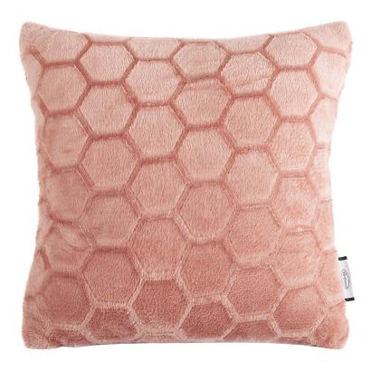 Poszewka dekoracyjna ZOE2 40x40 Eurofirany pudrowy róż wytłaczany geometryczny wzór 3D