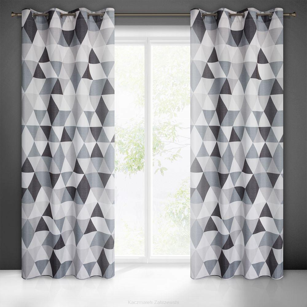 Zasłona gotowa na przelotkach ADINA 140x250 Eurofirany stalowy