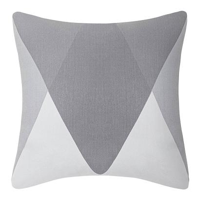 Poszewka dekoracyjna CARO 45x45 biała szara geometria