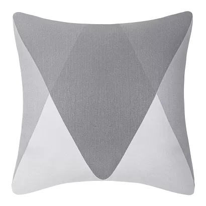 Poszewka dekoracyjna CARO 45x45 biała szara geometria