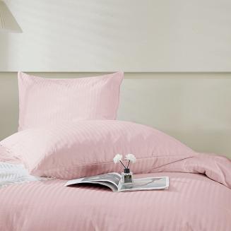 Poszewka z adamaszku satyna bawełniana 70x80 pudrowa