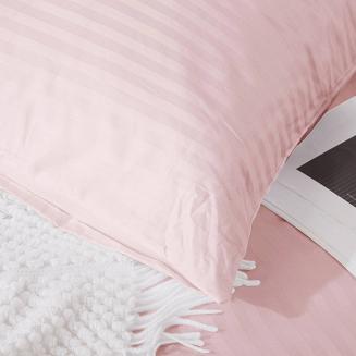 Poszewka z adamaszku satyna bawełniana 70x80 pudrowa