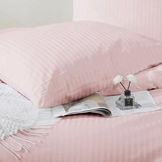 Poszewka z adamaszku satyna bawełniana 70x80 pudrowa